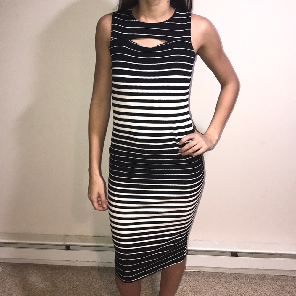 Maxi dress with cute stripe pattern